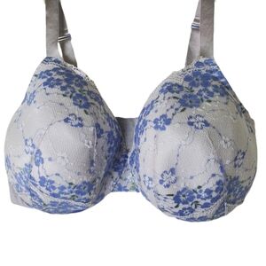 Cacique By Lane Bryant Floral & Lace Lightly Lined‎ Full Coverage Underwire Bra